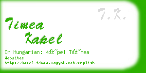 timea kapel business card